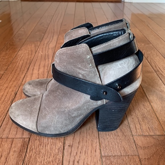 Rag & bone harrow booties ankle boots EU 37 womens size 7 taupe - Picture 4 of 9